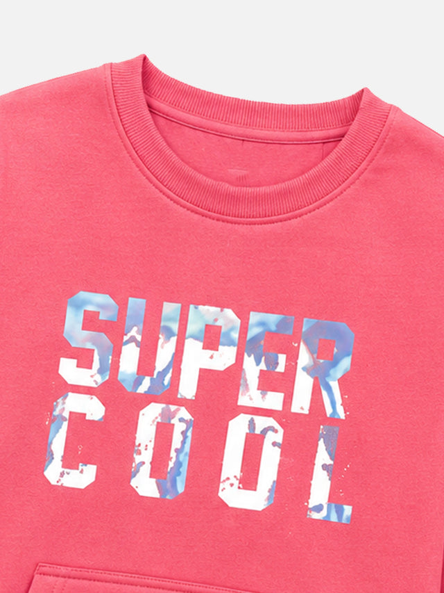 Girls Round Neck Full Sleeve Sweatshirt with Clean Casual Styling for Everyday Comfort and Regular Seasonal Wear