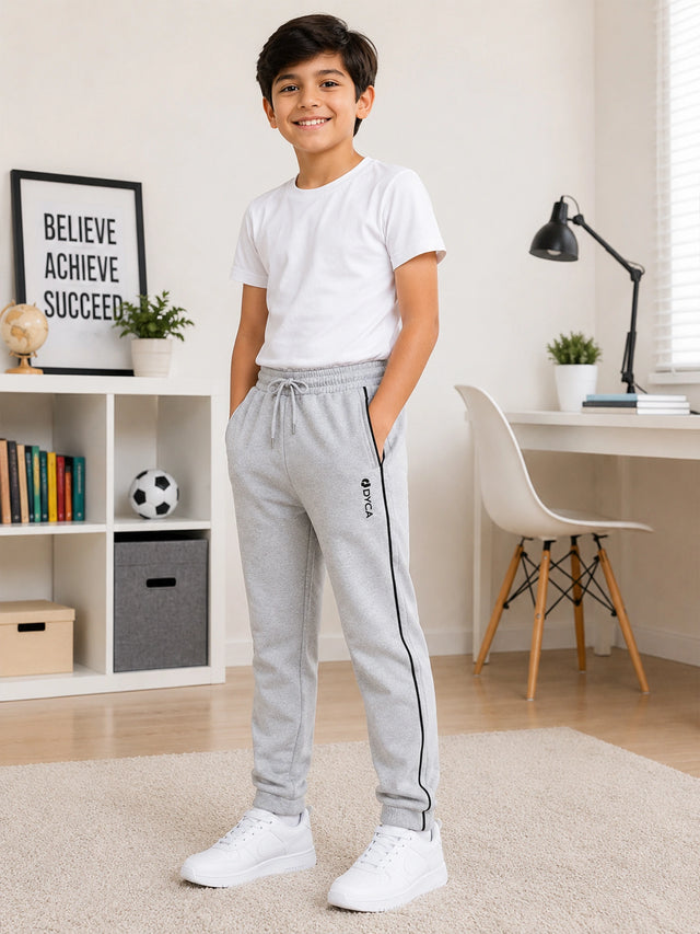 Boys Cotton Track Pant with Regular Fit for Casual Wear, Active Movement and Everyday Lounge Comfort