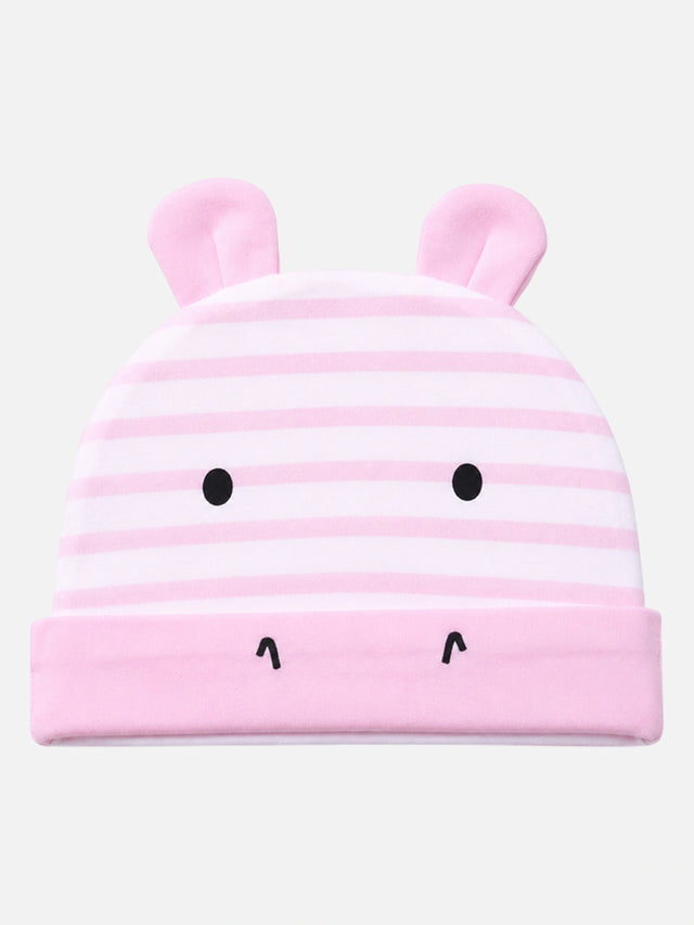 Baby Girls Cap Set for Soft Everyday Head Coverage and Practical Nursery Essentials at Home - Pack of 2