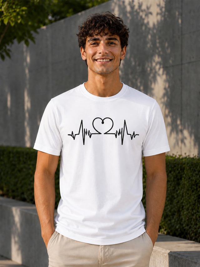 Men Cotton Printed Round Neck Half Sleeve T-Shirt with Regular Fit for Casual Styling and Everyday Wardrobe Use - Pack of 1