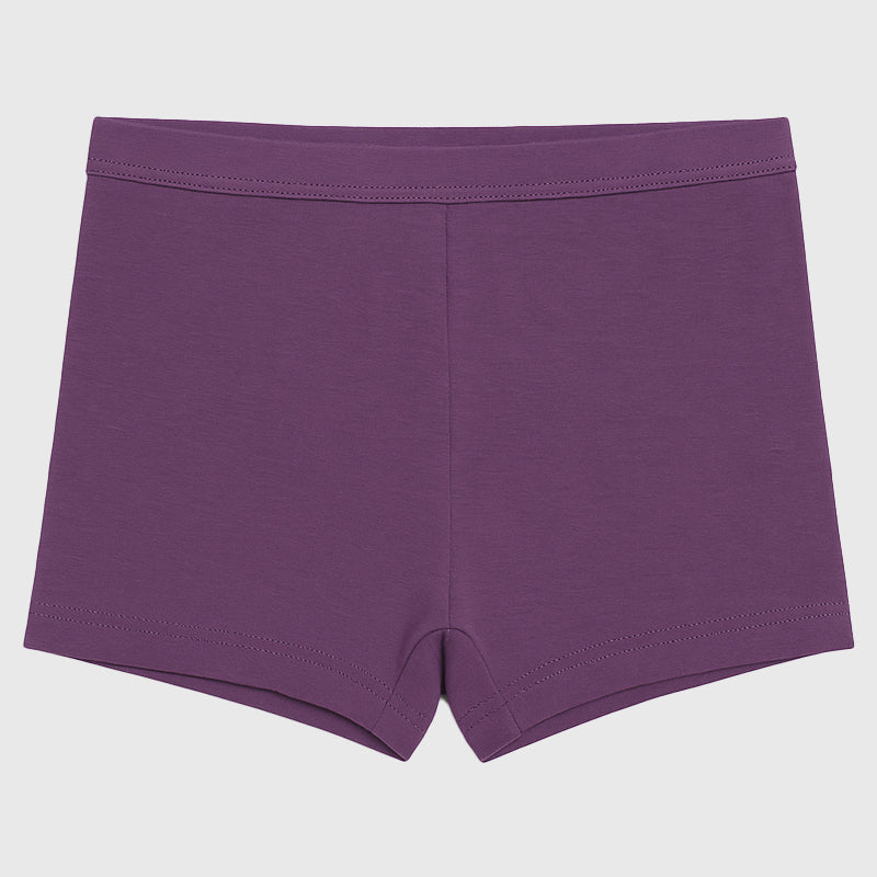 Bodycare Girls Boyshorts Solid Black & Purple Pack Of 2