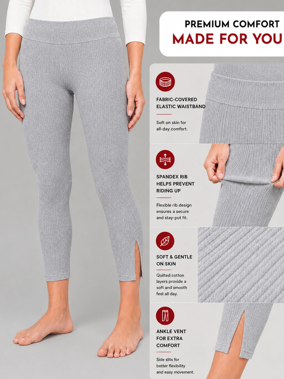 Women Thermal Bottom for Winter Base Layering, Cold-Weather Comfort and Everyday Warm Innerwear Essentials - Pack of 1
