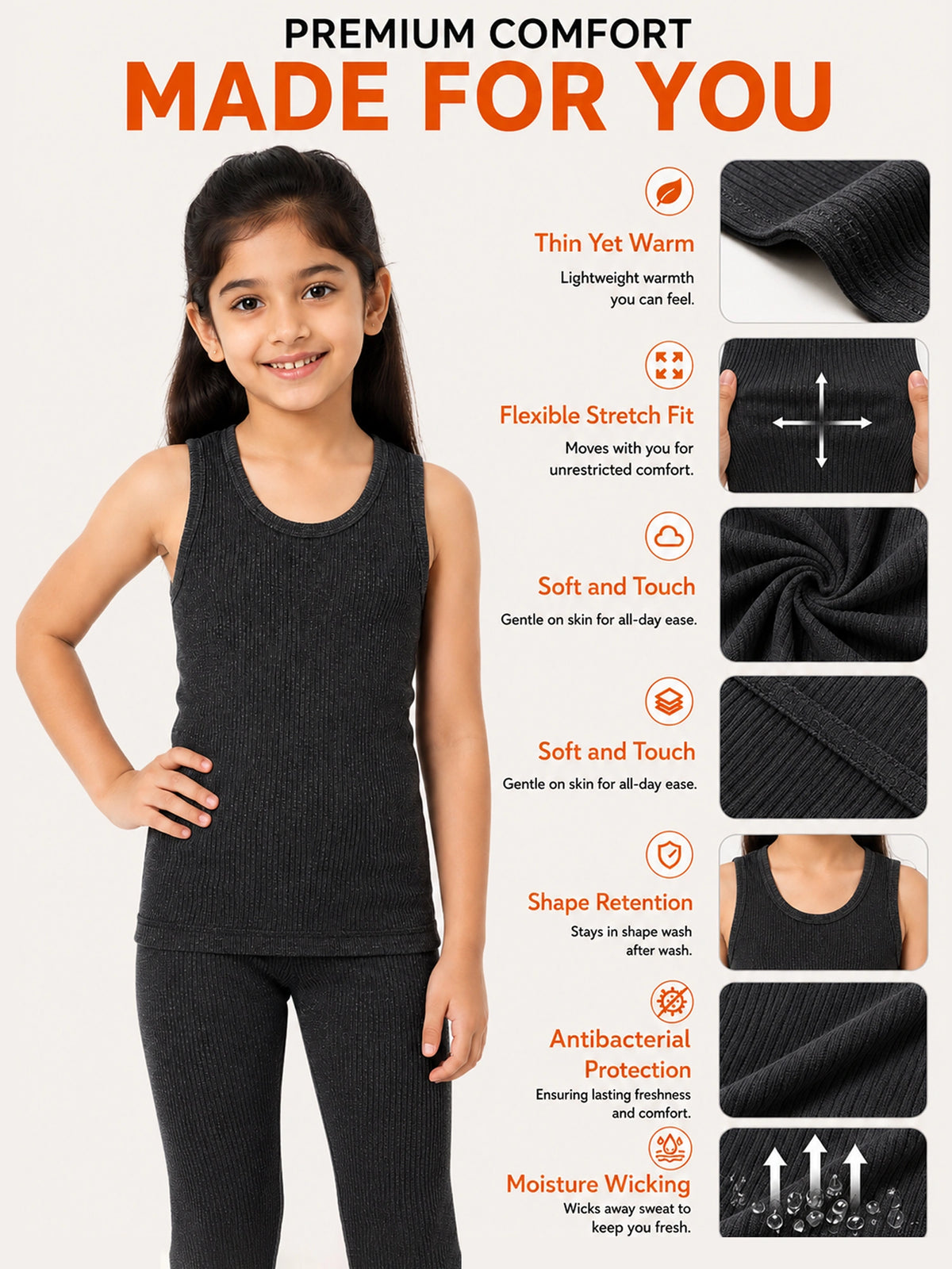 Unisex Round Neck Sleeveless Thermal Top for Warm Innerwear Comfort, Easy Winter Layering and Regular Use - Pack of 2