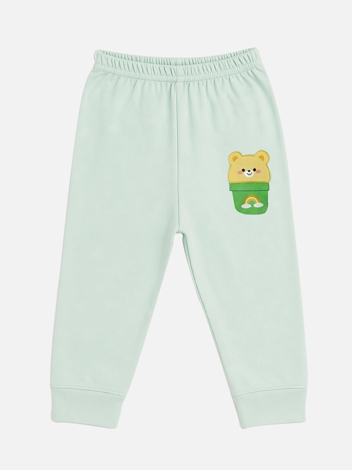 Baby Cotton Rich Front Open Full Sleeves Pajami Suit for Sleepwear Comfort, Easy Dressing and Regular Nightwear