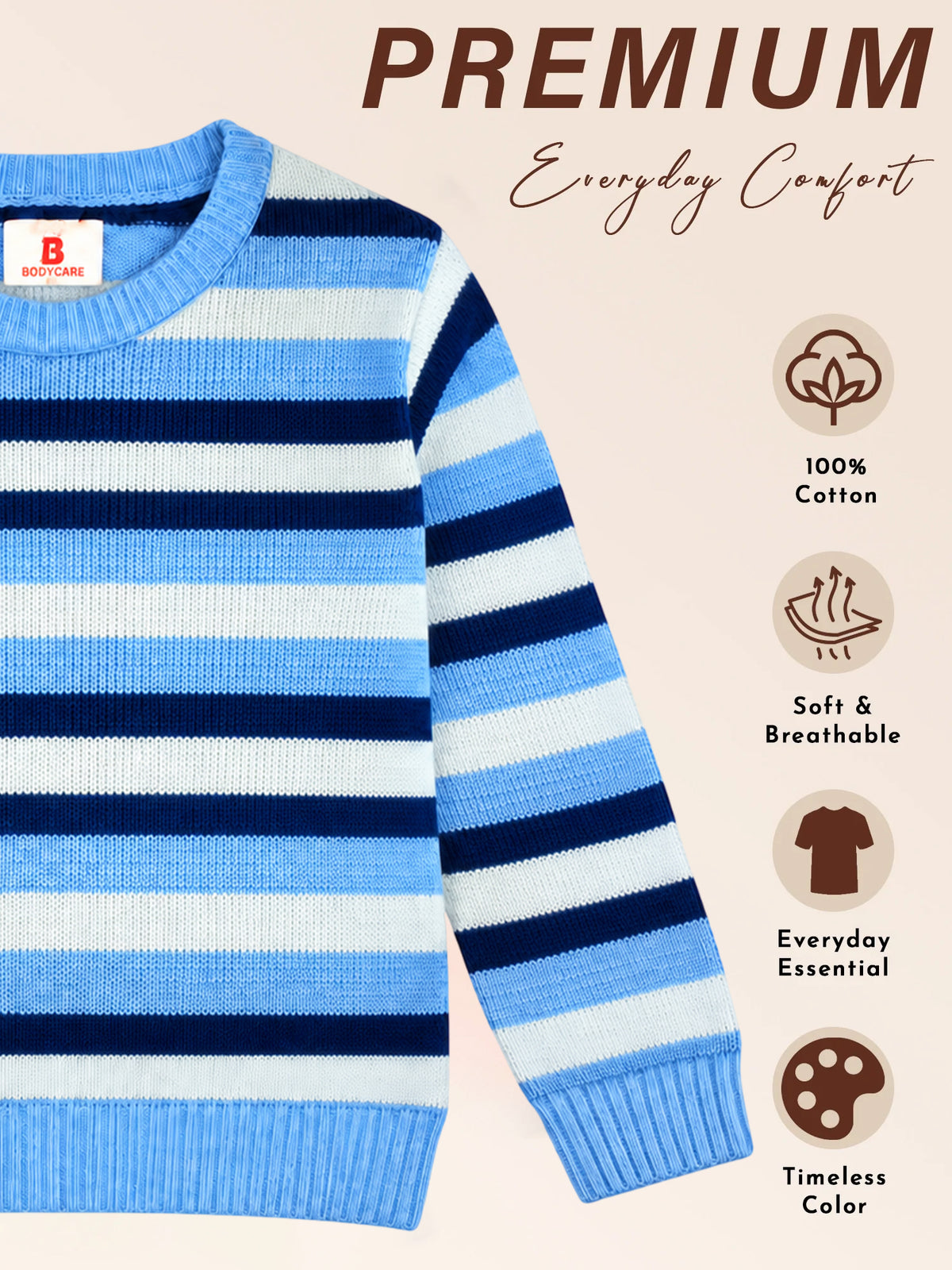 Girls Round Neck Full Sleeves Sweater with Comfortable Winter Wear Styling, Easy Comfort and Regular Use