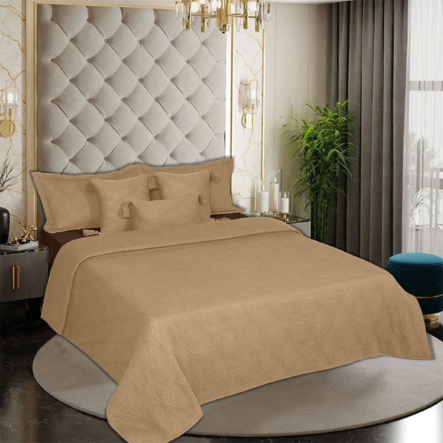 King Size Cotton Jersey Bedcover Diamond Geometric - Bodycare