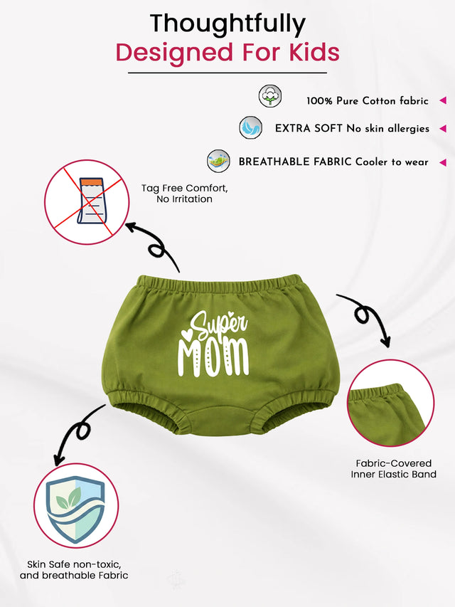 Baby Boys Cotton Blend Innerwear Trunk Printed for Everyday Innerwear Comfort, Secure Fit and Regular Use - Pack of 3