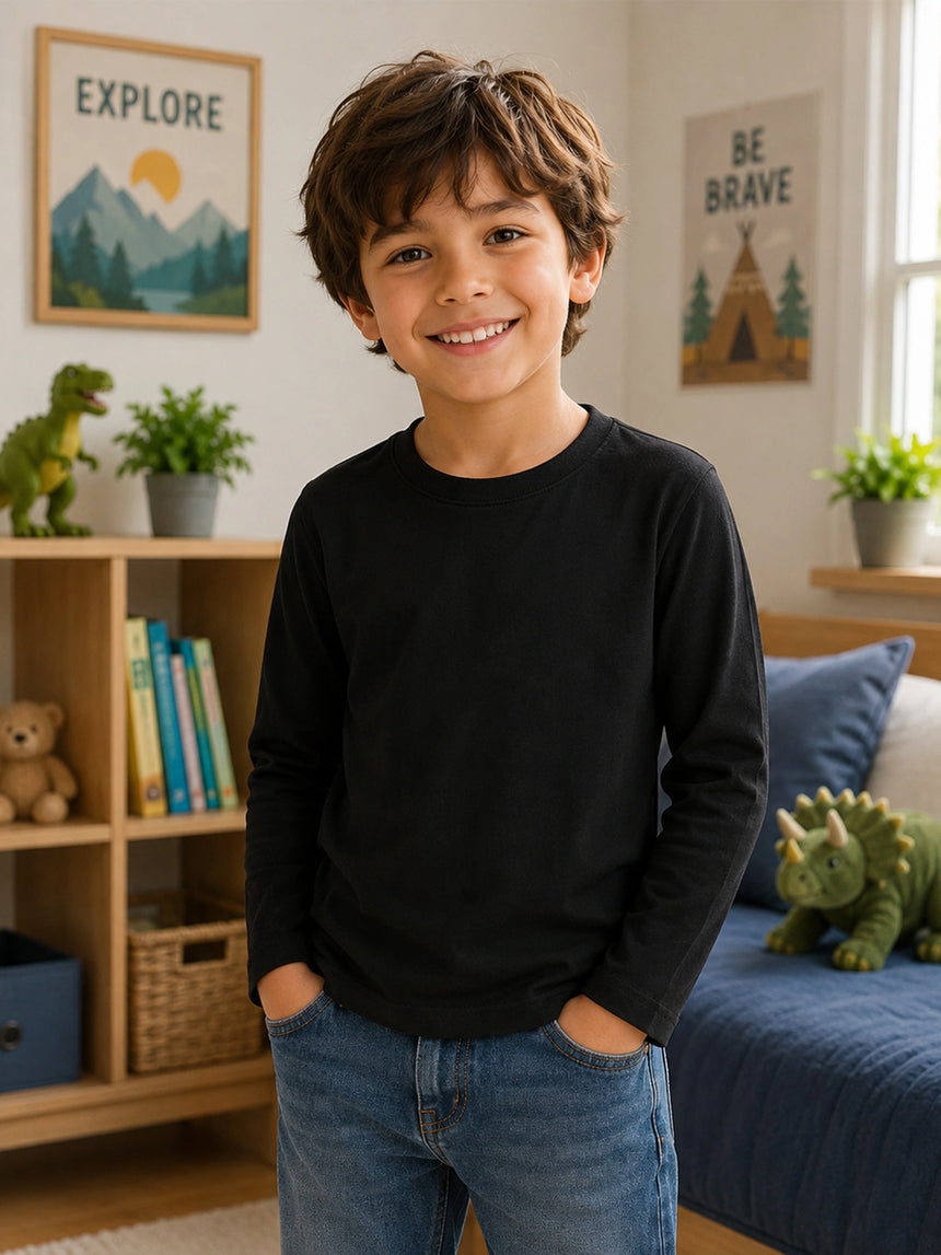 Boys T-Shirt Round Neck Full Sleeves