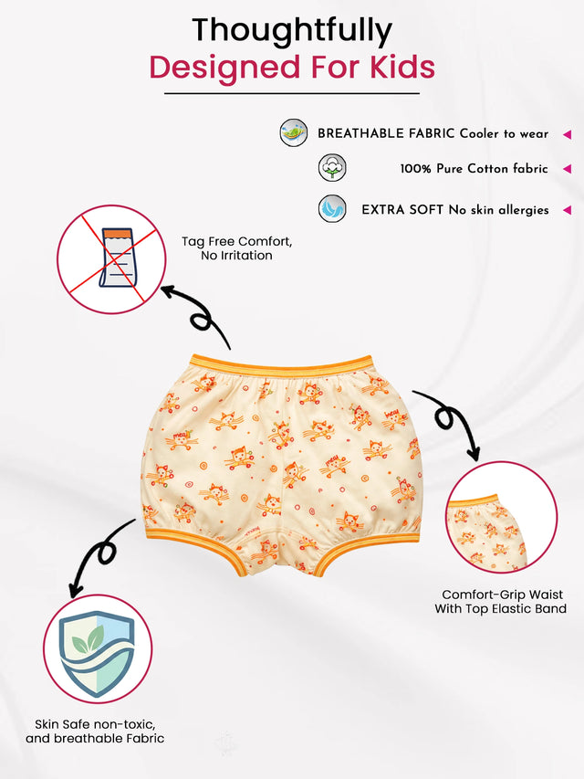 Unisex 100% Cotton Bloomer Top Elastic Pack of 3 - Bodycare