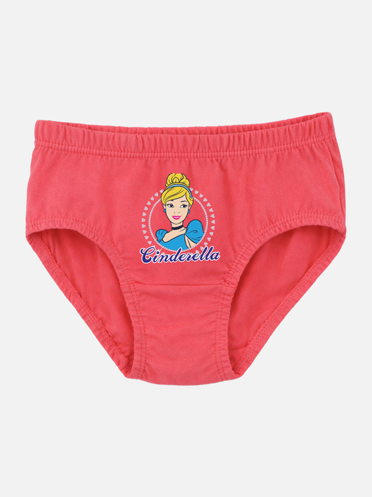Girls Princess 100% Cotton Solid Innerwear Panty with Inner Elastic and Soft Skin Friendly Comfort - Pack of 5