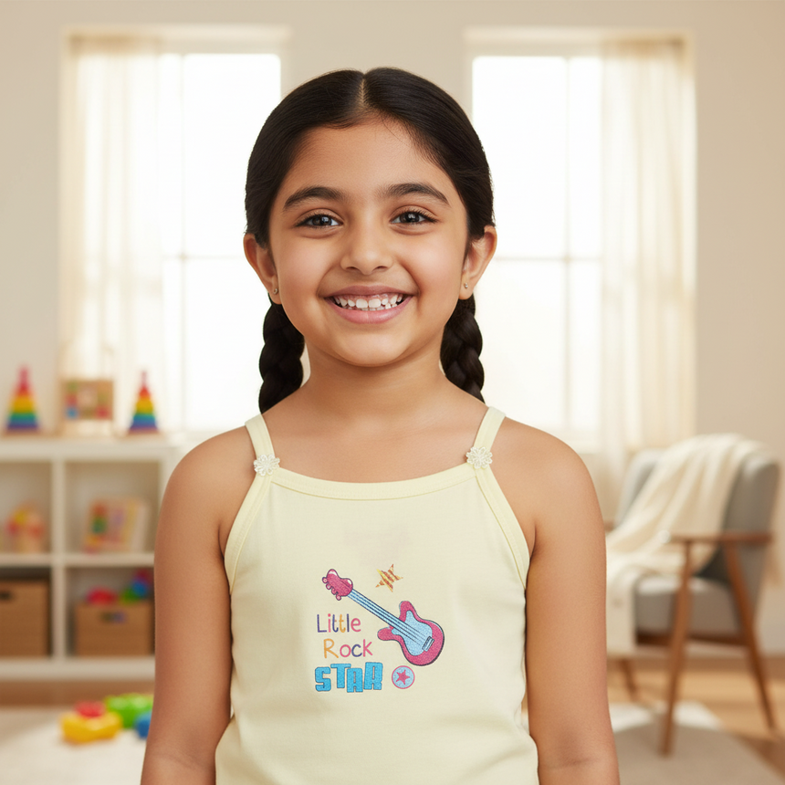 Girls Vest Dori Neck Sleeveless Pack of 6 - Bodycare
