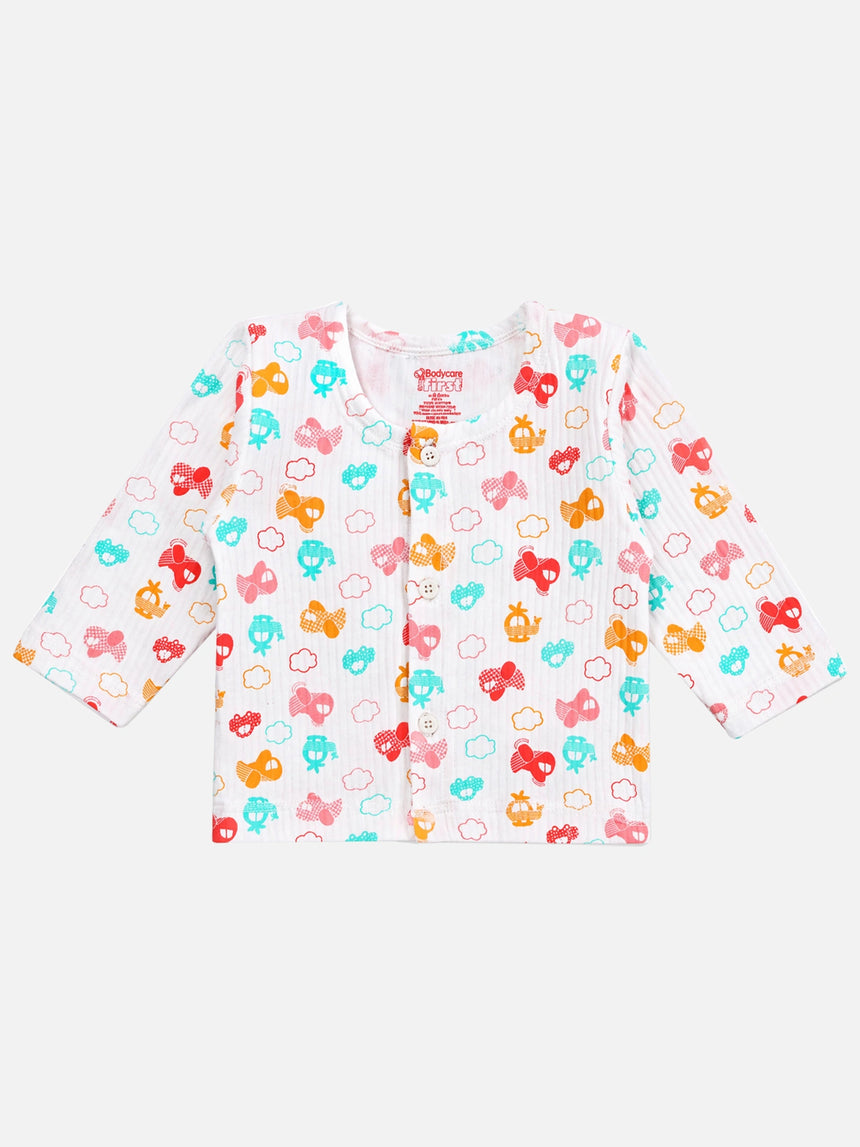Unisex Top Thermal Front Open Pack of 3