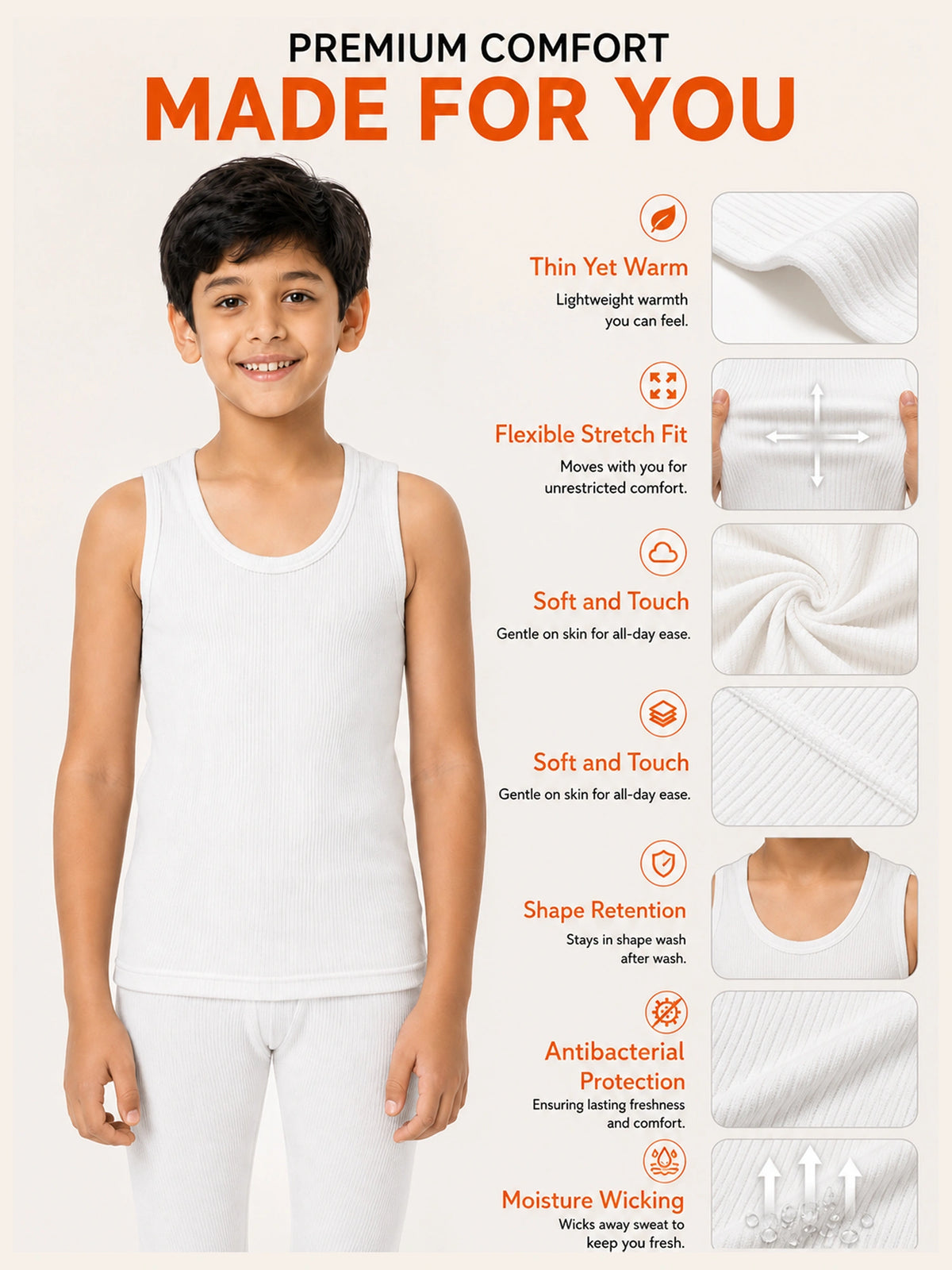 Unisex Thermal Top with Warm Innerwear Comfort, Soft Winter Essential Styling and Practical Everyday Use - Pack of 3