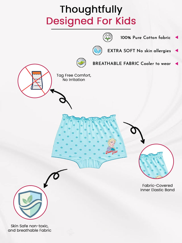 Girls Cotton Bloomer Innerwear for Everyday Comfort, Easy Movement and Regular Wardrobe Use - Pack of 3