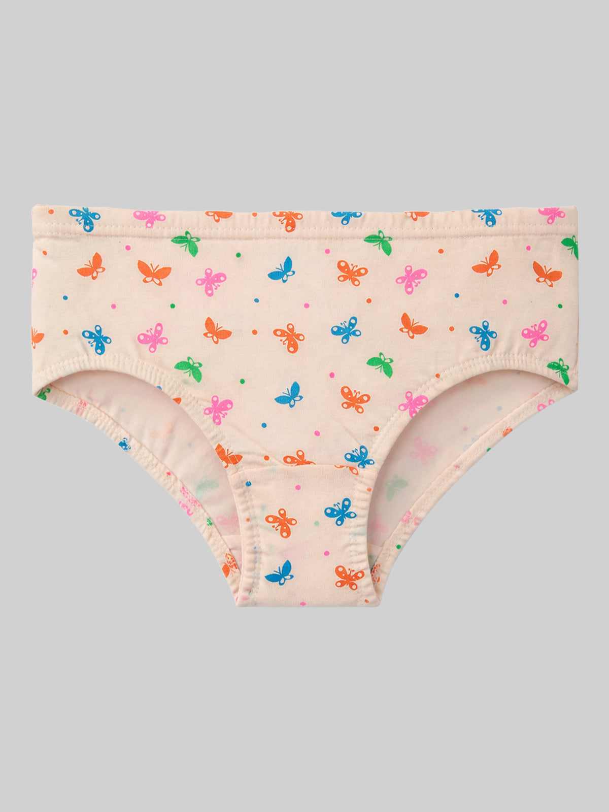 Girls Cotton Panty Underwear with Inner Elastic for Comfortable Daily Innerwear, Easy Wear and Smooth Movement - Pack of 3