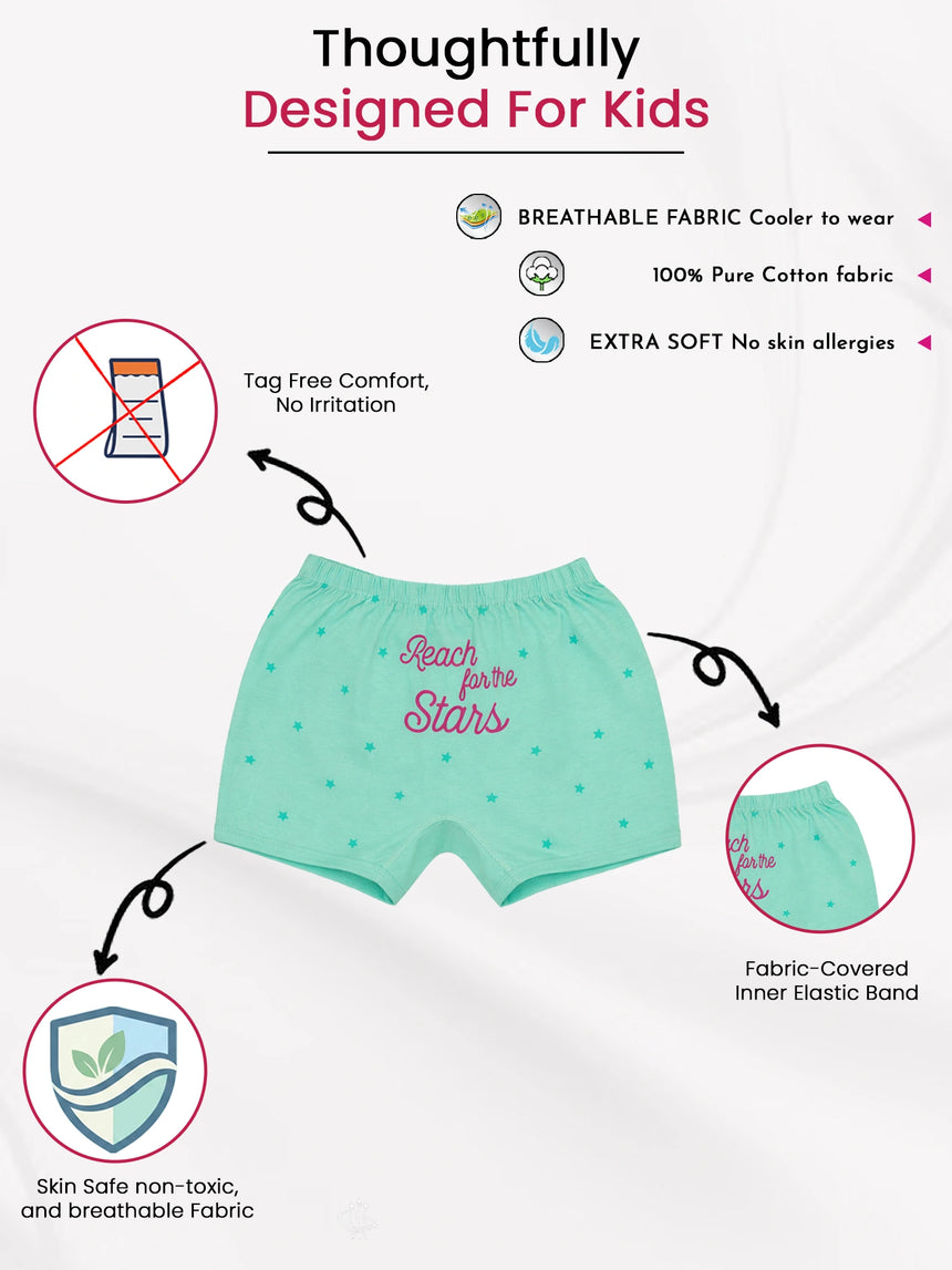 Girls Organic Cotton Boyshorts Pack of 3