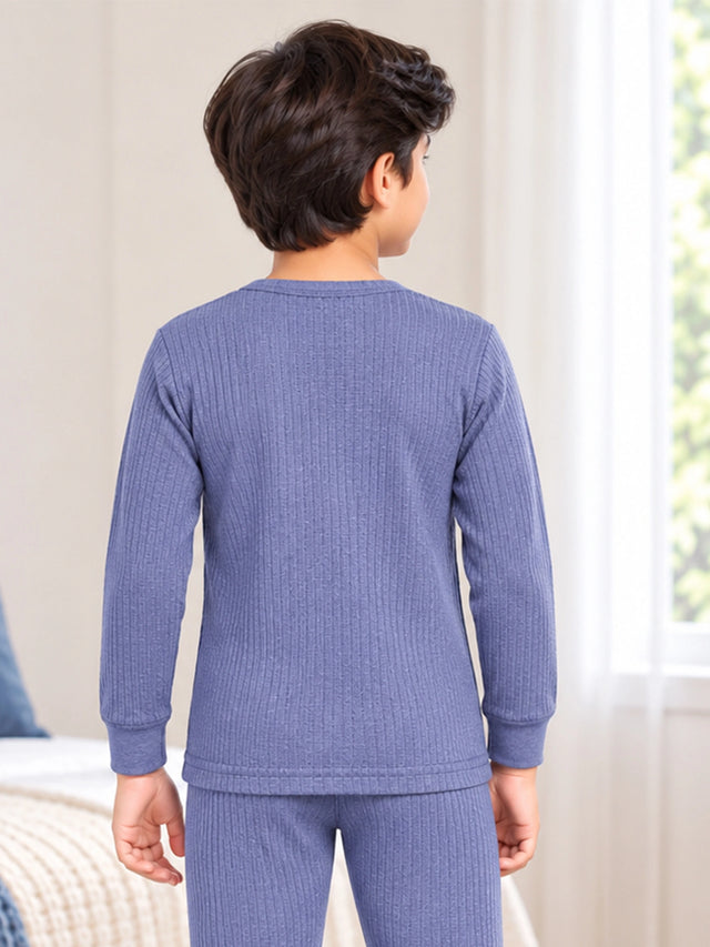 Unisex Antibacterial Round Neck Full Sleeve Thermal Top for Winter Innerwear Comfort and Warm Base Wear - Pack of 2