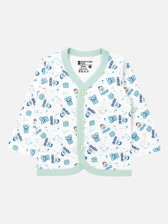 Baby Printed Front Open Top for Easy Dressing, Comfortable Daily Wear and Regular Baby Wardrobe Use - Pack of 3