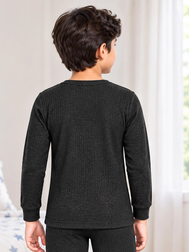 Unisex Antibacterial Round Neck Full Sleeve Thermal Top for Winter Innerwear Comfort and Warm Base Wear - Pack of 2