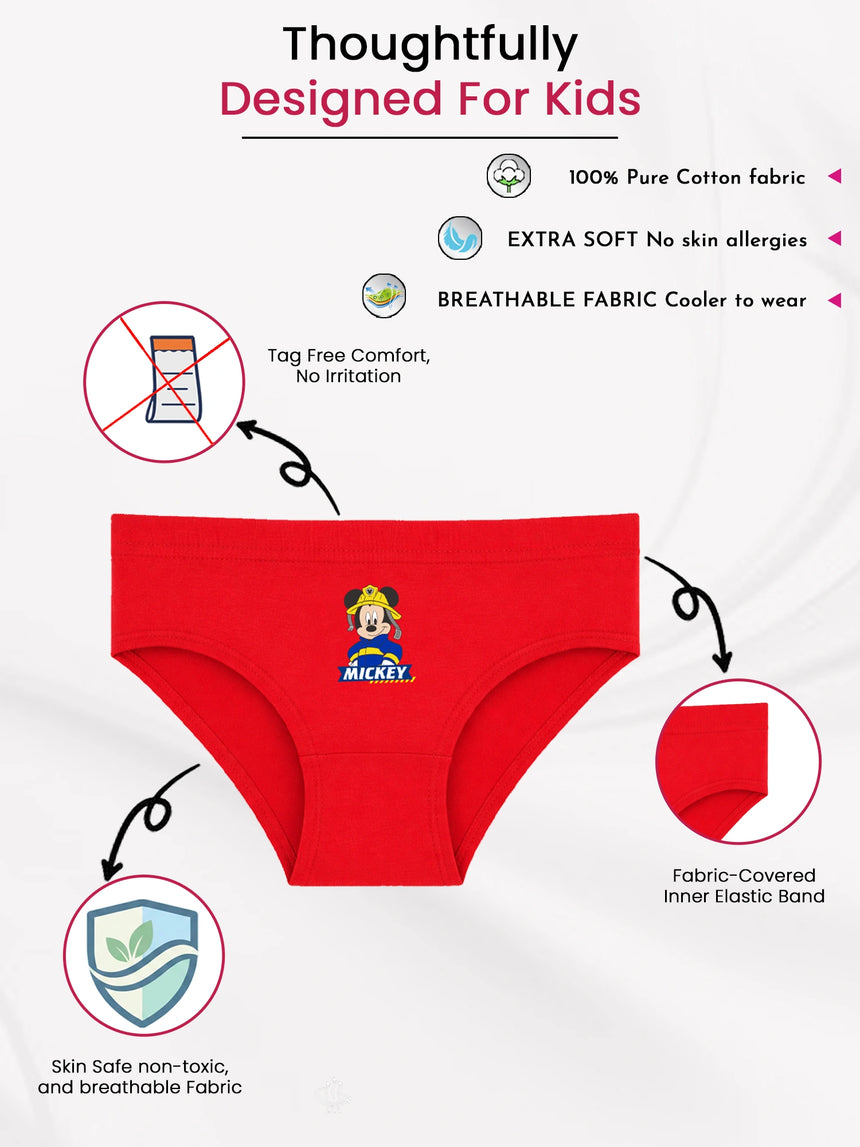 Boys Mickey & Friends Brief Inner Elastic Pack of 5 - Bodycare
