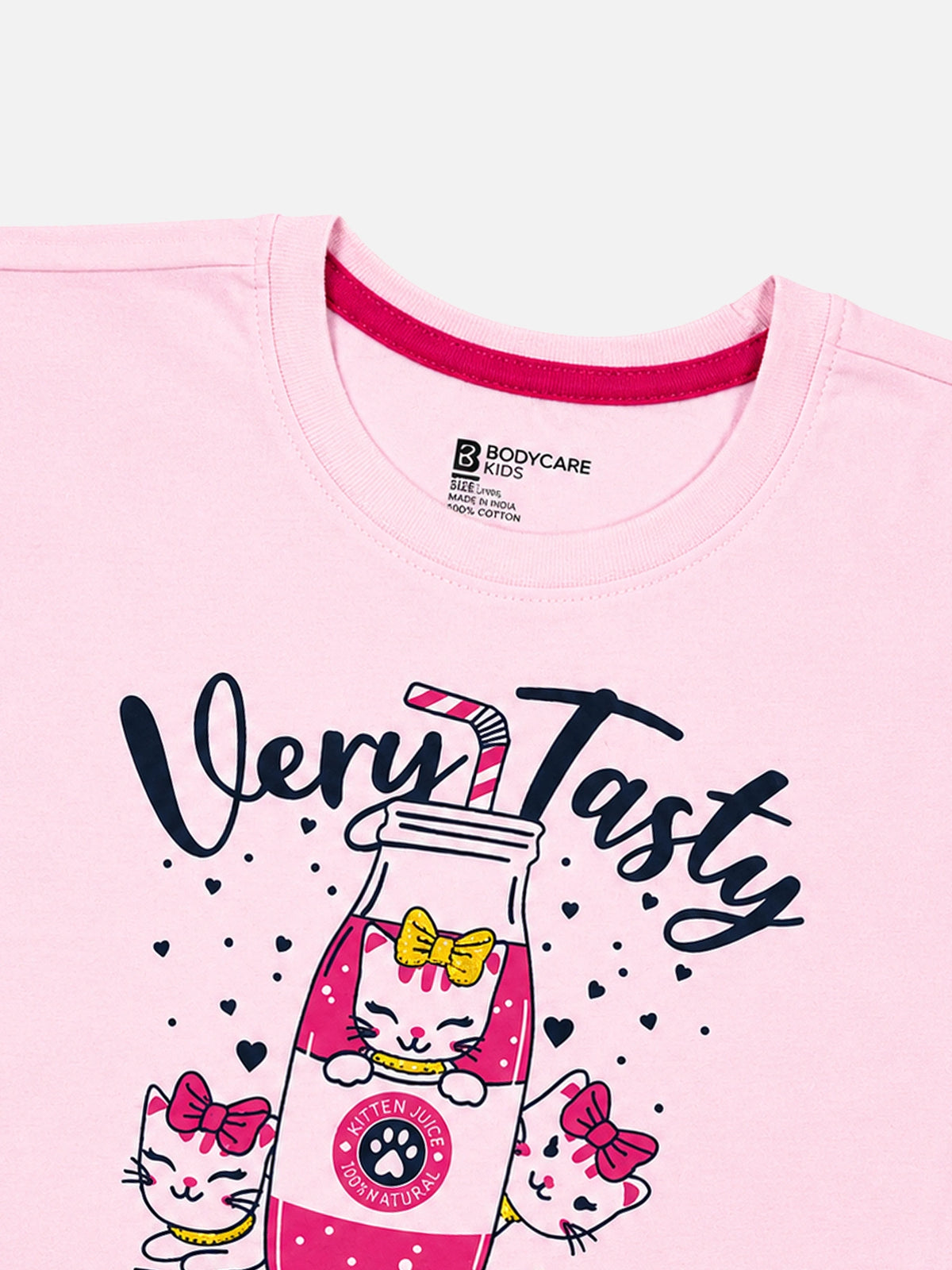 Baby Girls Round Neck Half Sleeve T-Shirt for Casual Wear, Easy Movement, Everyday Comfort and Regular Wardrobe Use