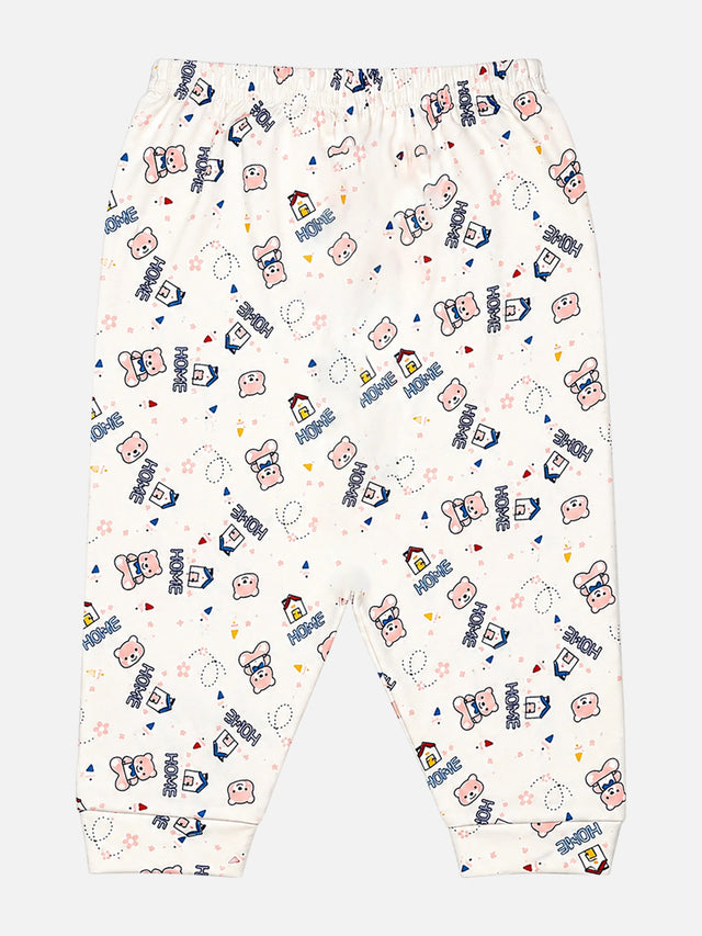 Unisex Baby Cotton Printed Top and Pyjama Set with Soft Comfort, Coordinated Nightwear Style and Everyday Ease