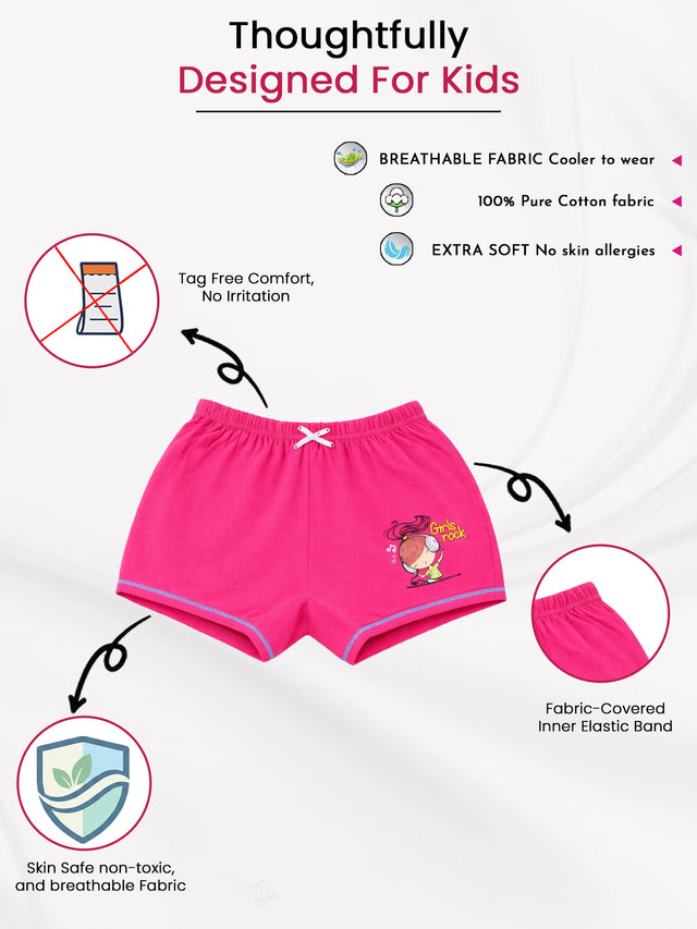 Girls Boyshorts Inner Elastic Pack of 4 - Bodycare