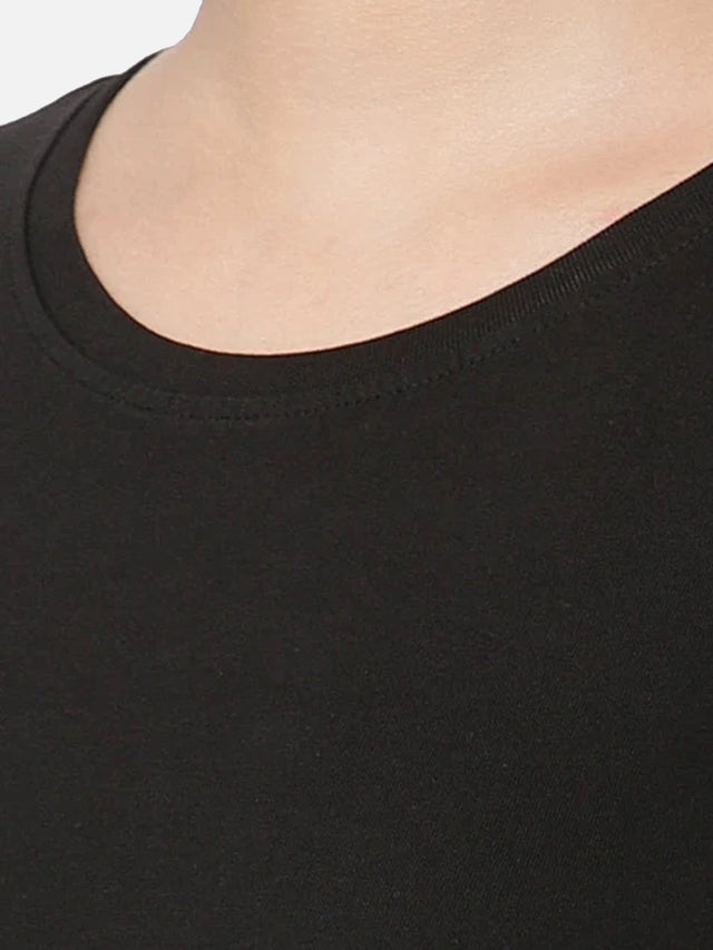 Women Solid T-Shirt Round Neck Half Sleeves with Casual Styling for Everyday Wear and Easy Layering Comfort
