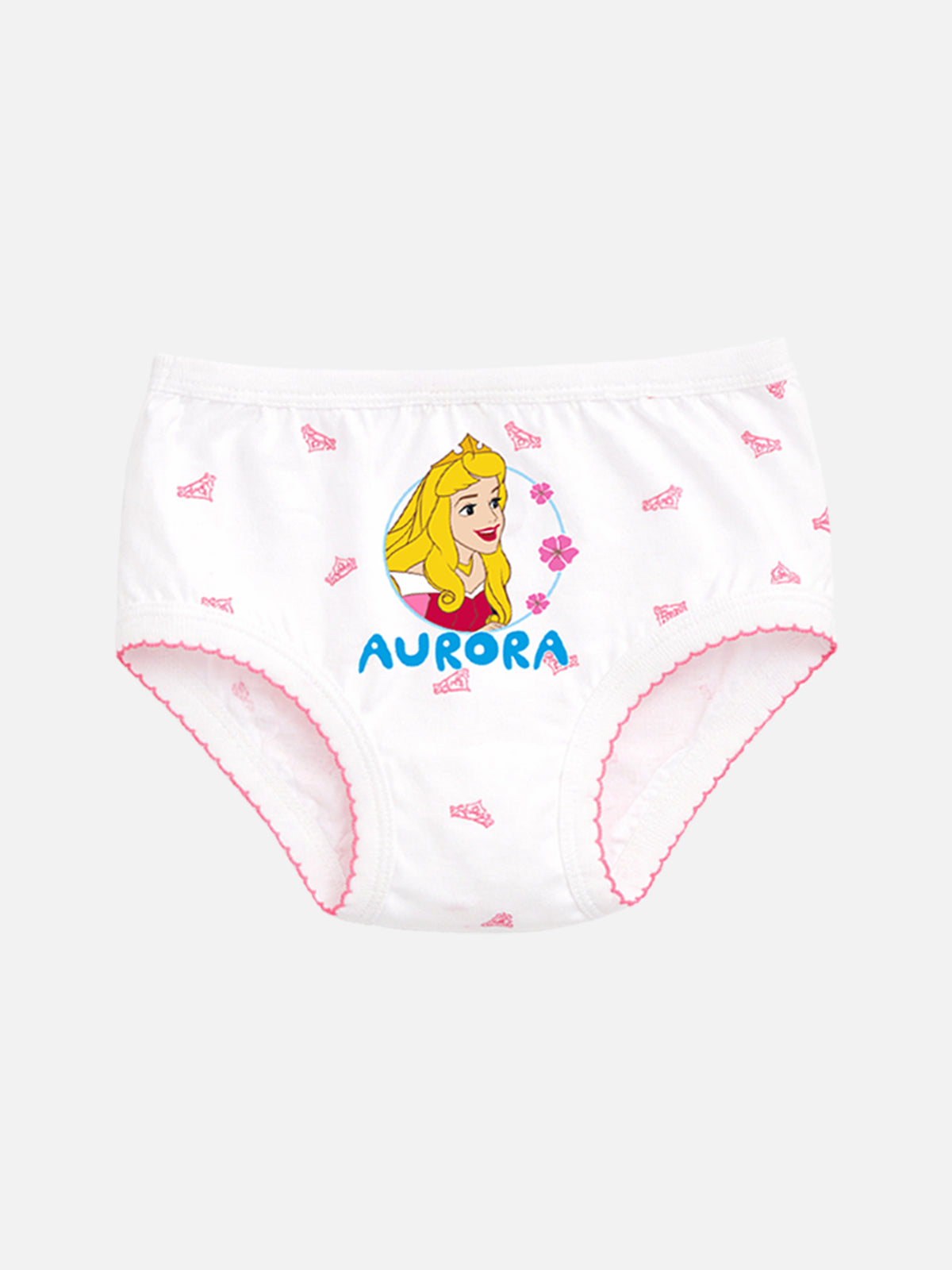 Girls Princess 100% Cotton Panty Character Print Underwear for Soft Comfort and Daily Innerwear Use - Pack of 3