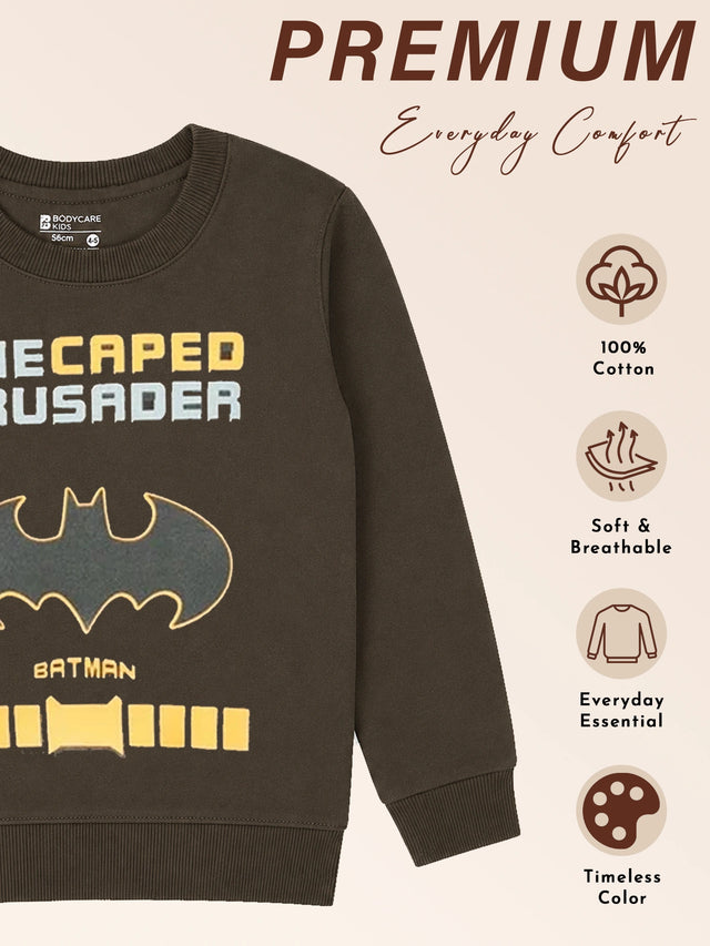 Baby Boys Printed Round Neck Full Sleeve Sweatshirt for Easy Winter Styling, Casual Wear and Comfortable Movement