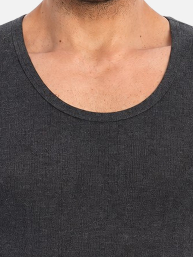 Men Round Neck Half Sleeves Thermal Top for Winter Base Layering, Cold-Weather Comfort and Everyday Warm Innerwear Essentials