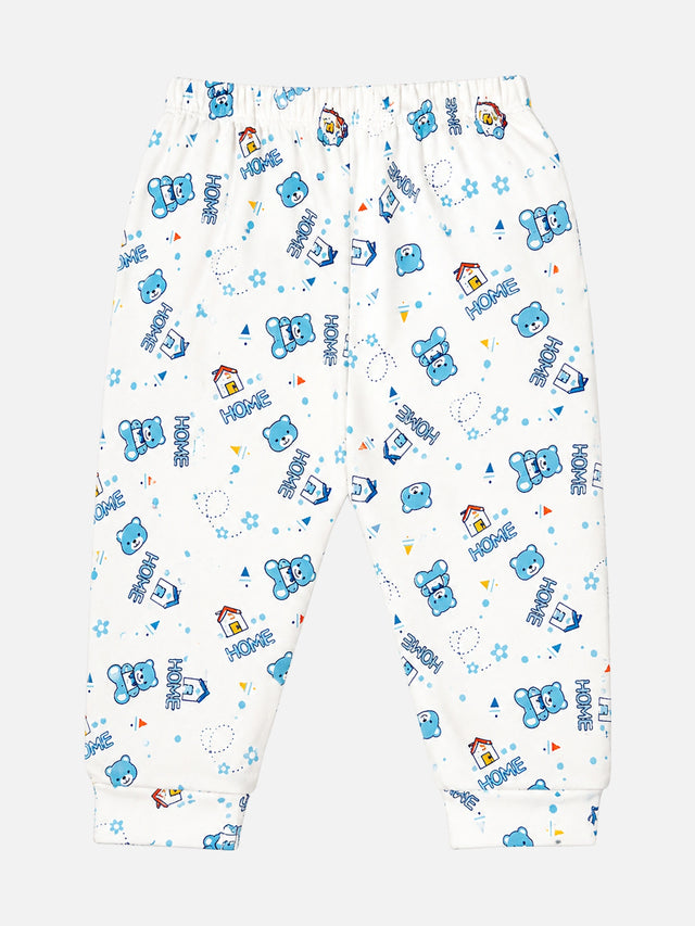 Unisex Baby Cotton Printed Top and Pyjama Set with Soft Comfort, Coordinated Nightwear Style and Everyday Ease