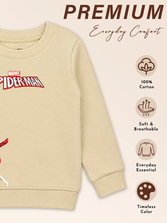 Baby Boys Avengers Round Neck Full Sleeve Sweatshirt for Casual Winter Styling, Everyday Comfort and Easy Movement