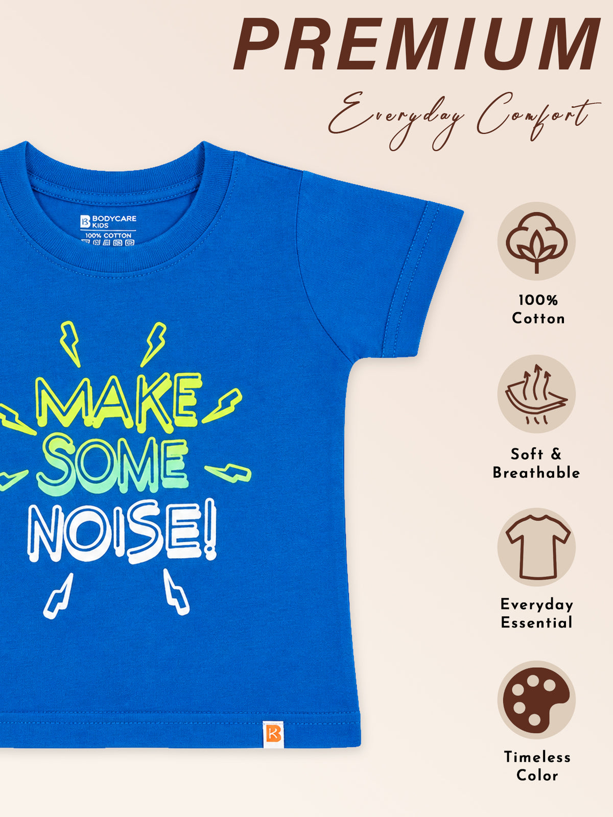 Baby Boys Round Neck Half Sleeve T-Shirt for Casual Wear, Easy Movement, Everyday Comfort and Regular Wardrobe Use