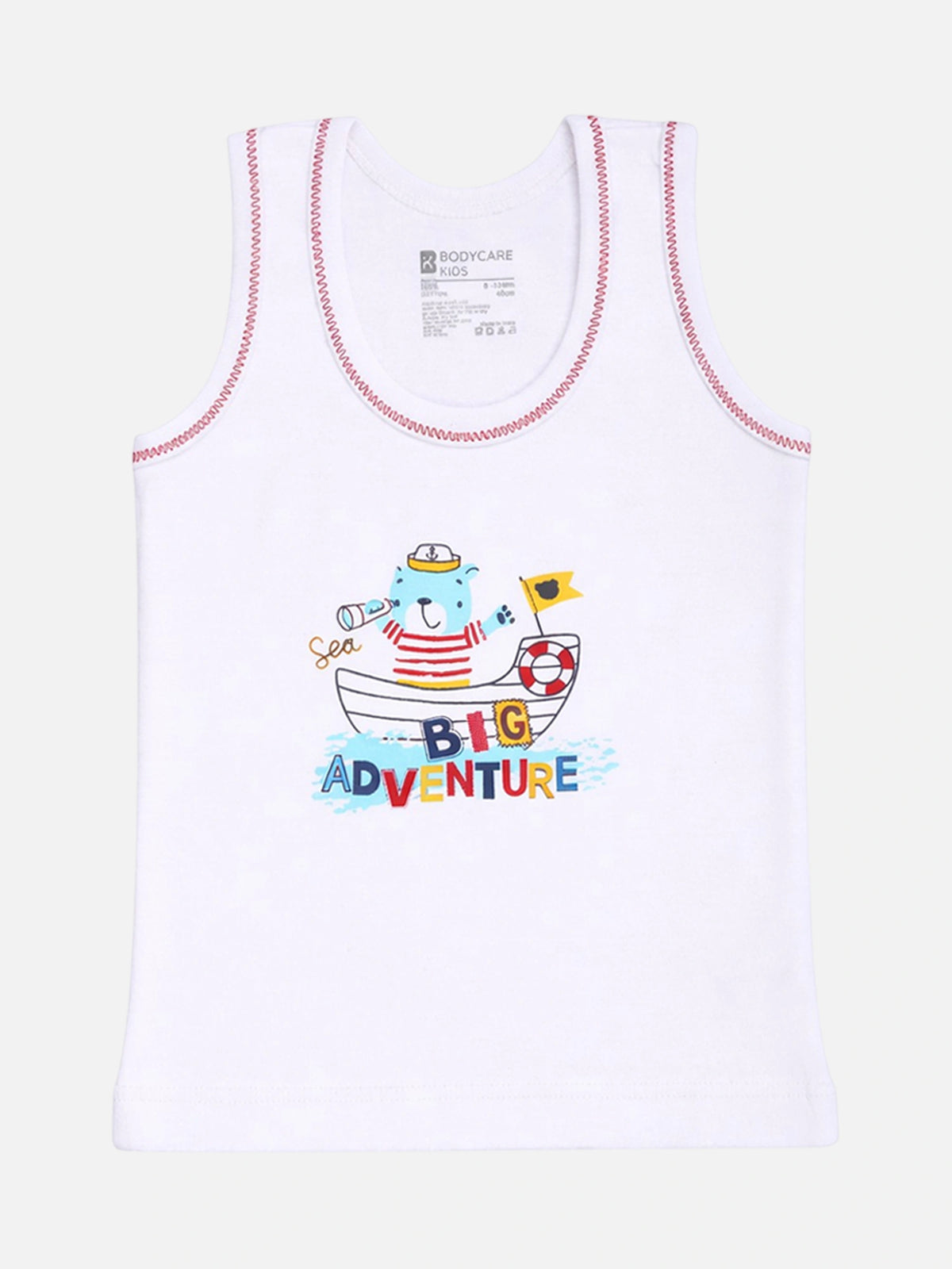 Baby Boys Round Neck Sleeveless Vest Innerwear for Comfortable Daily Wear, Easy Movement and Regular Use - Pack of 3