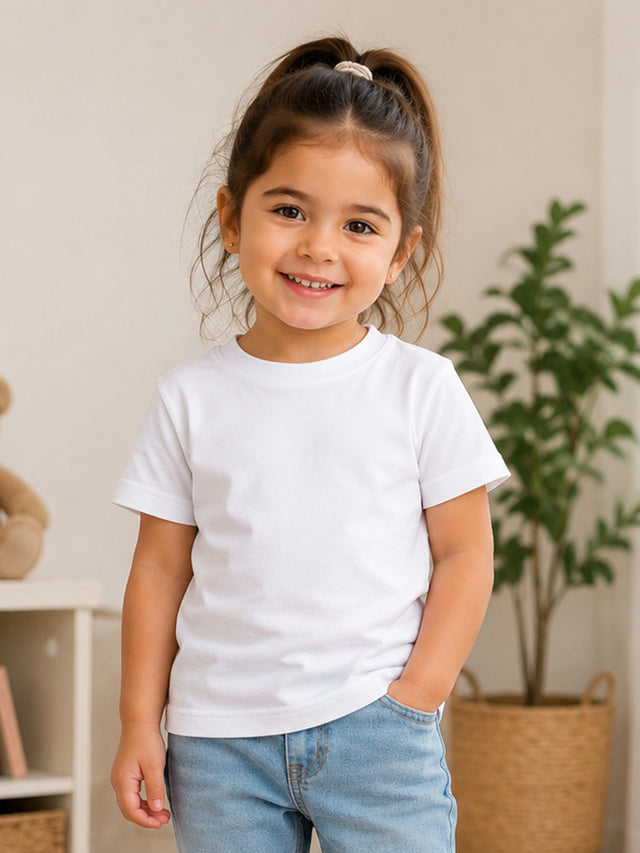 Baby Girls Cotton Round Neck Half Sleeve T-Shirt for Casual Wear, Lounge Comfort and Everyday Wardrobe Use - Pack of 2