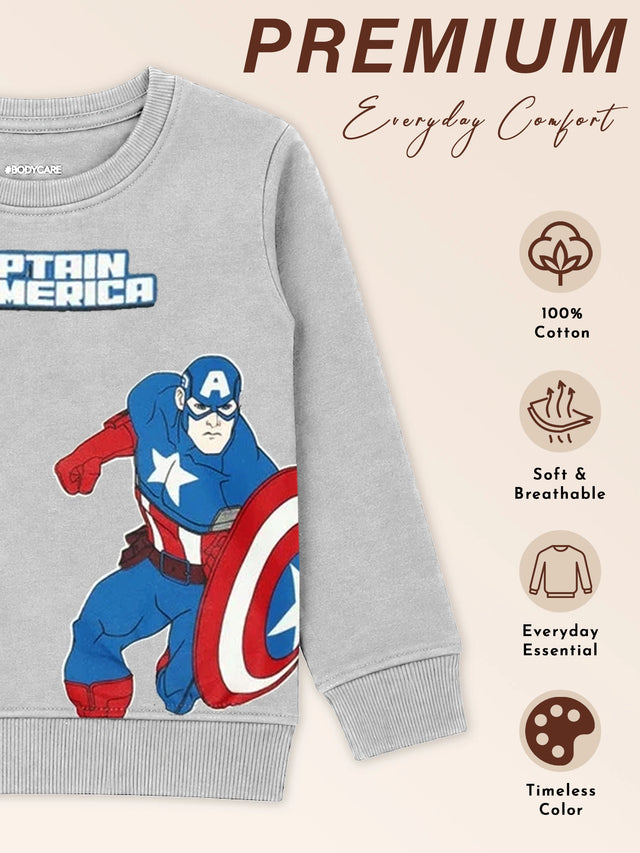 Baby Boys Avengers Round Neck Full Sleeve Sweatshirt for Everyday Casual Wear, Winter Comfort and Playtime Styling