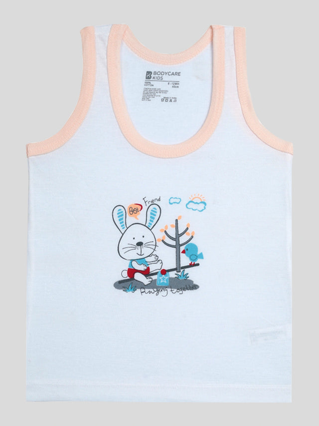 Baby Boys Round Neck Sleeveless Vest for Comfortable Innerwear Essentials, Regular Use and Under-Shirt Wear - Pack of 6