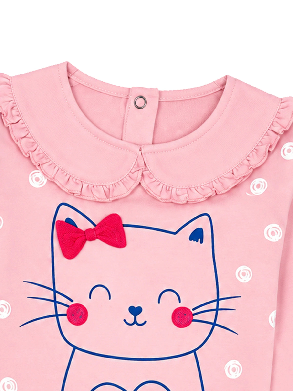Baby Girls Terry Round Neck Sweatshirt with Regular Fit for Cozy Casual Wear and Everyday Comfort - Pack of 1