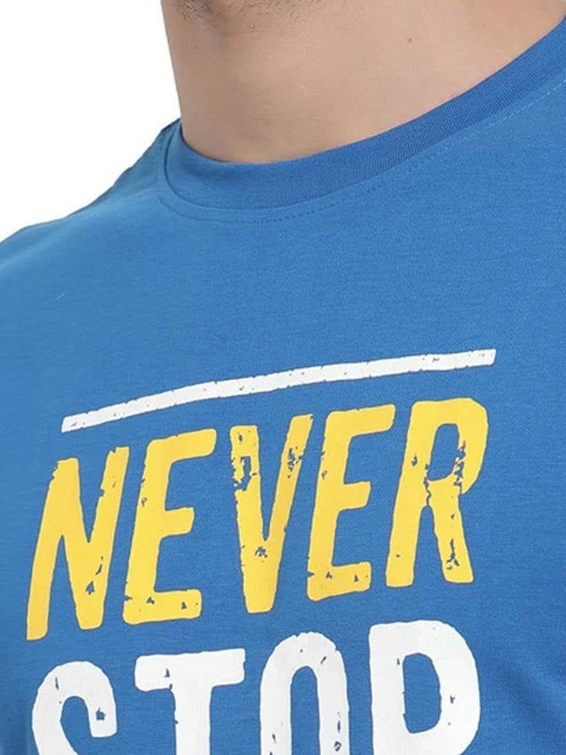 Men T-Shirt Round Neck Half Sleeves with Casual Everyday Styling for Easy Pairing and Layering Comfort