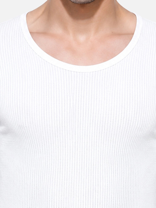Men Thermal Top with Round Neck and Full Sleeves for Winter Wear, Warm Base Layer Comfort and Regular Use