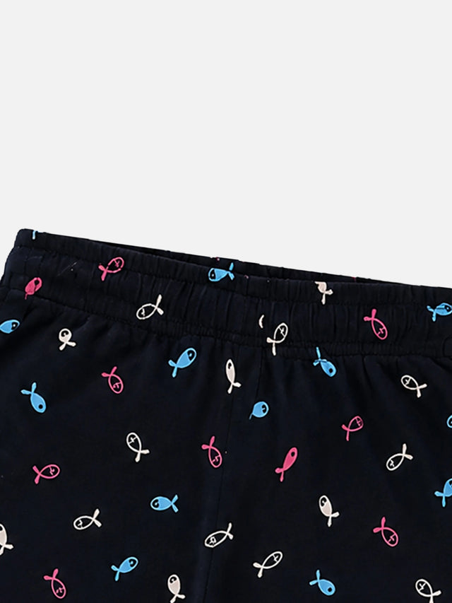 Girls 100% Cotton Printed Track Pant with Side Pockets and Regular Fit Jogger Styling for Comfortable Kids Activewear