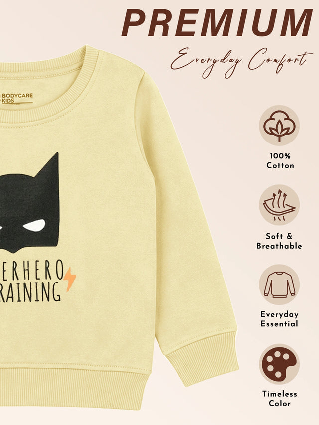 Baby Boys Printed Round Neck Full Sleeve Sweatshirt for Casual Comfort, Everyday Styling and Easy Playtime Movement