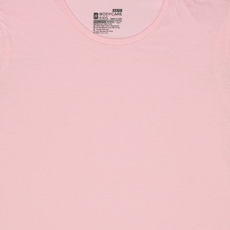 Bodycare Girls Cotton Round Neck Half Sleeves Tshirt Pack Of 2