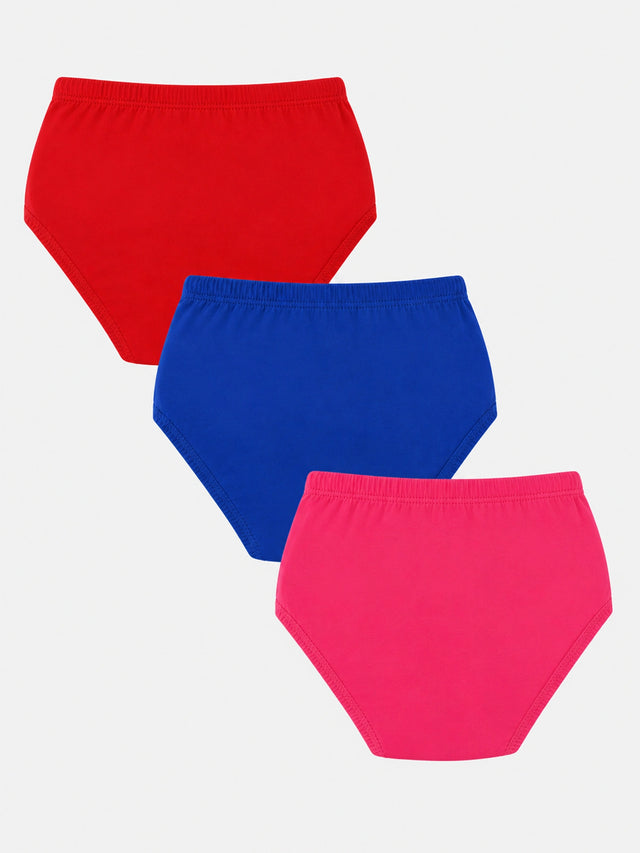 Girls 100% Cotton Innerwear Panty for Soft Comfort, Easy Movement and Everyday Wardrobe Essentials - Pack of 3