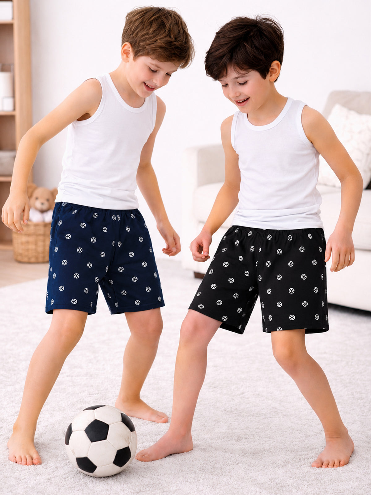 Boys Shorts for Everyday Comfort, Casual Wear, Easy Movement and Kids Wardrobe Essentials - Pack of 2