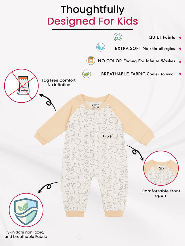 Baby Girls Interlock Romper for Everyday Comfort, Easy Dressing, Playtime Movement, Regular Wear and Wardrobe Use