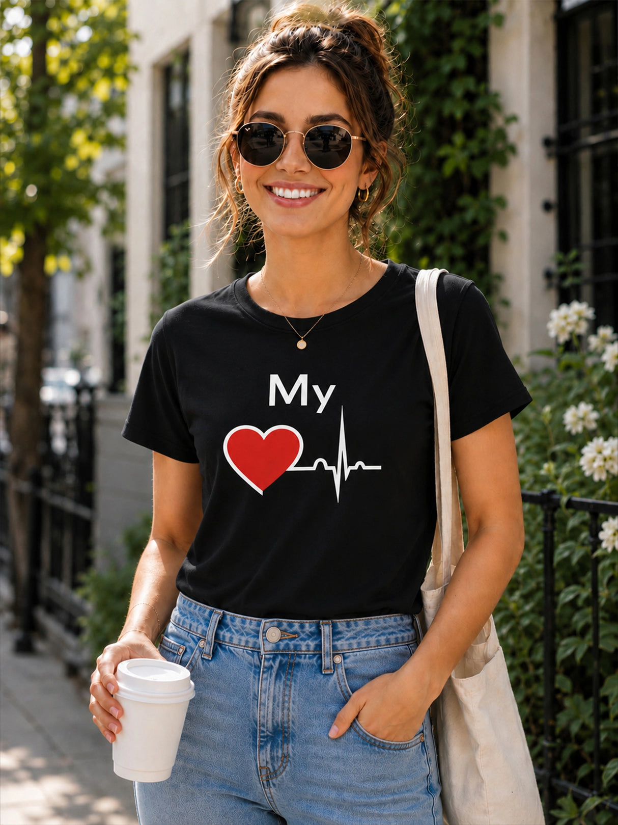 Women Cotton Printed Round Neck Half Sleeve T-Shirt with Regular Fit for Casual Wear and Everyday Wardrobe Use - Pack of 1