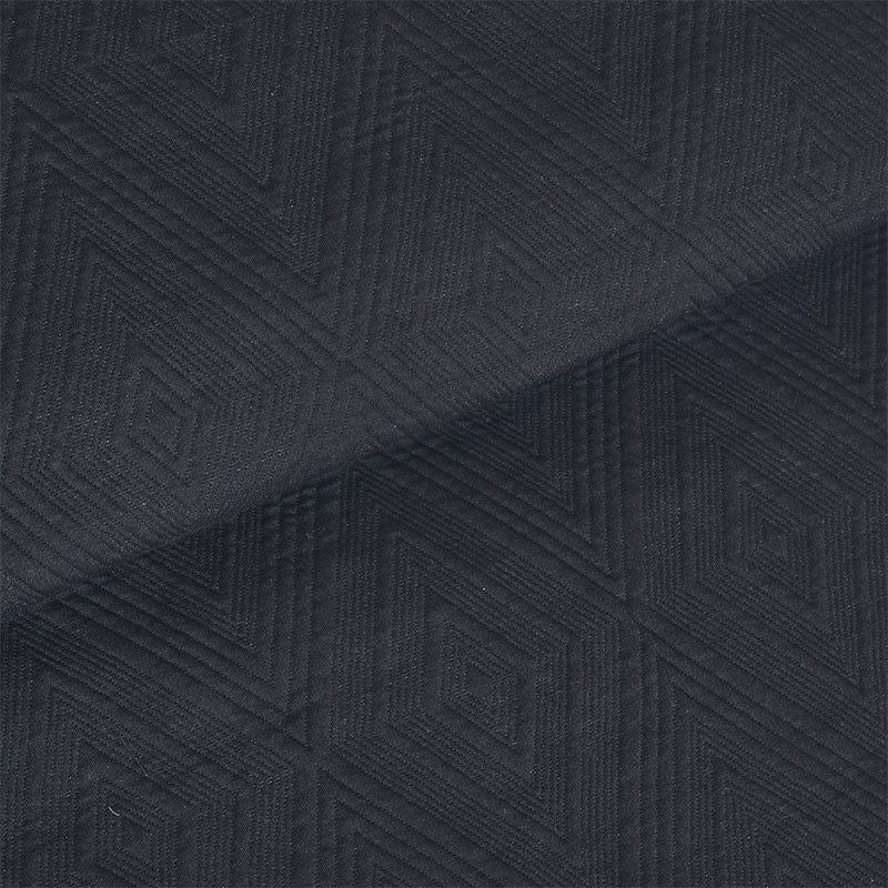 BodyComfy 100% Cotton Hosiery King-Size Fitted Bedcover – Layered Diamond Geometric Pattern