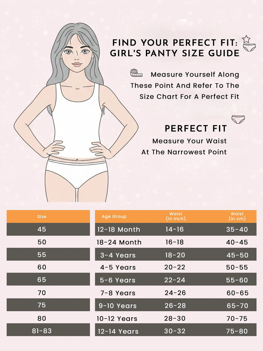 Girls Panty Top Elastic Pack of 3 - Bodycare